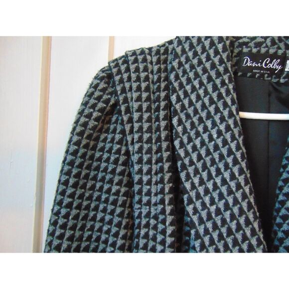 Vtg NWT Coat by Dani Colby Made in USA Double Breasted w/ shoulder pads Size 16 - Picture 4 of 9